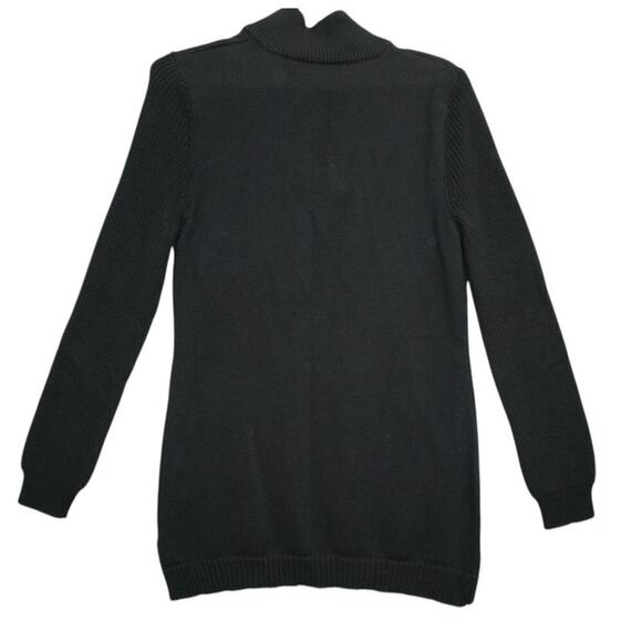 Lauren Ralph Lauren Black Cotton Tunic Sweater Women’s Medium – Funnel Neck - Picture 6 of 7